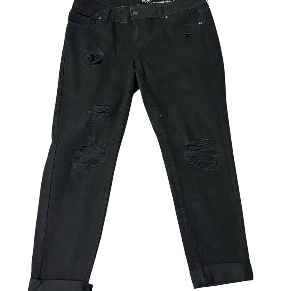 Women's Black Distressed Jeans